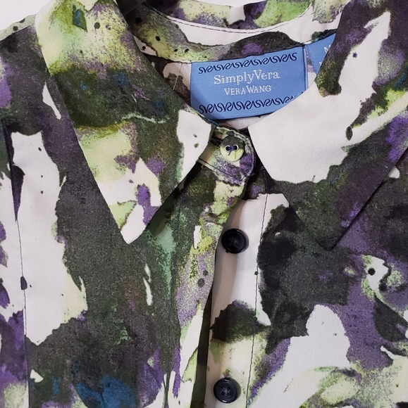 Simply Vera Tunic back faux wrap slit EUC  ♡ - Picture 4 of 11